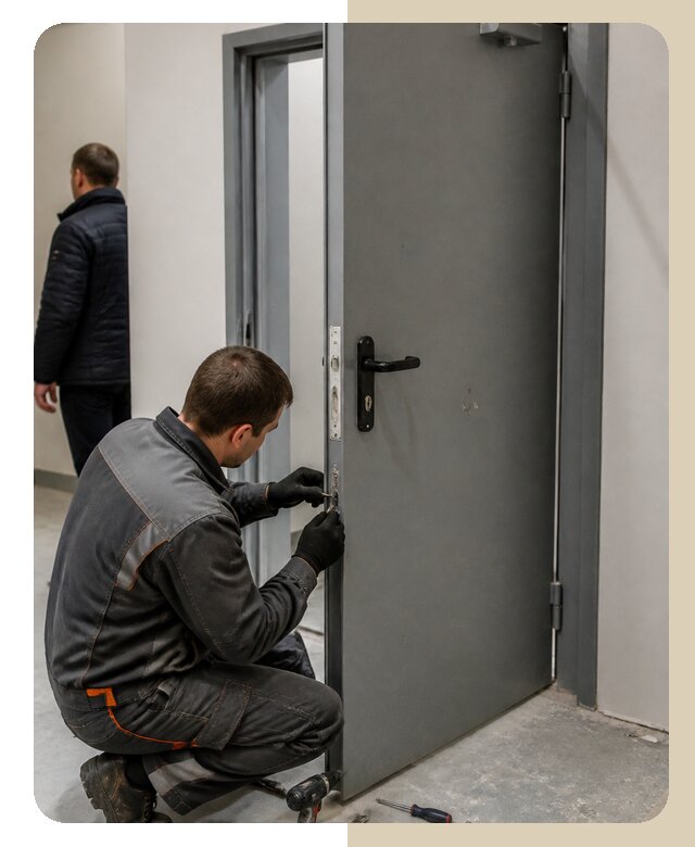 Ремонт противопожарной двери в Архангельске по цене 6683 р. | Дверной